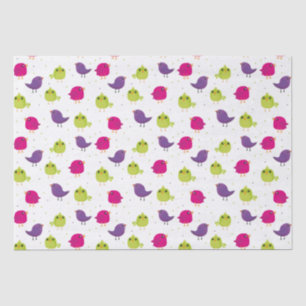 Cute colorful birds  tissue paper