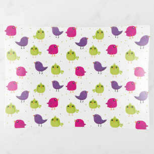 Cute colorful birds trinket tray