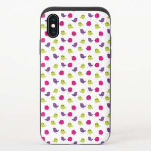 Cute colorful birds iPhone x slider case