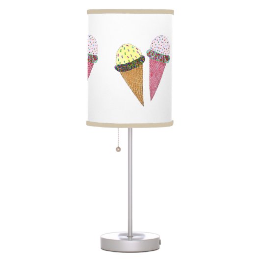 Cute Colorful Birthday Ice Cream Table Lamp (Right)