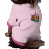 Cute Colorful Birthday Party Cake Shirt (Back)