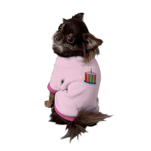 Cute Colorful Birthday Party Cake Shirt (Back)