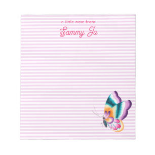 Cute Colorful Bohemian Butterfly Notepad