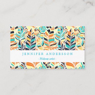 Cute colorful boho leaves pattern