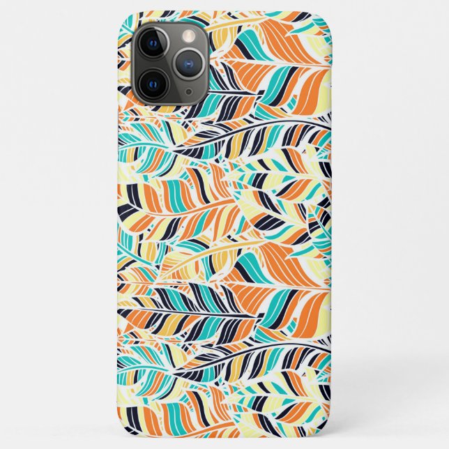 Cute colorful boho leaves pattern Case-Mate iPhone case (Back)