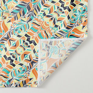 Cute colorful boho leaves pattern tapestry