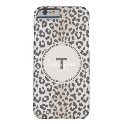 Cute colorful brown beige cheetah print monogram barely there iPhone 6 case