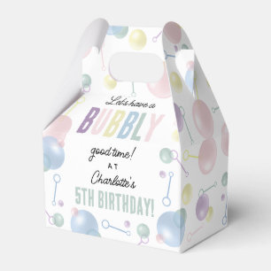 Cute Colorful Bubble Kids Birthday Party Favor Boxes