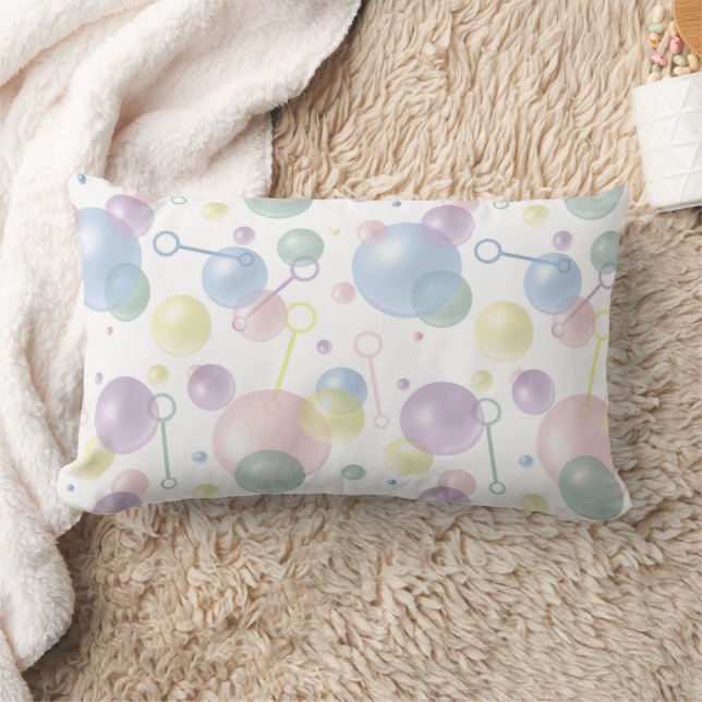 Cute Colorful Bubble Pattern Lumbar Pillow (Blanket)