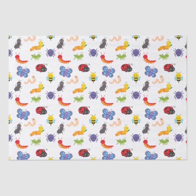 Cute colorful Bug Tissue Paper (Front)