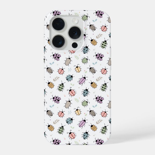Cute Colorful Bugs Pattern Iphone Case (Back)