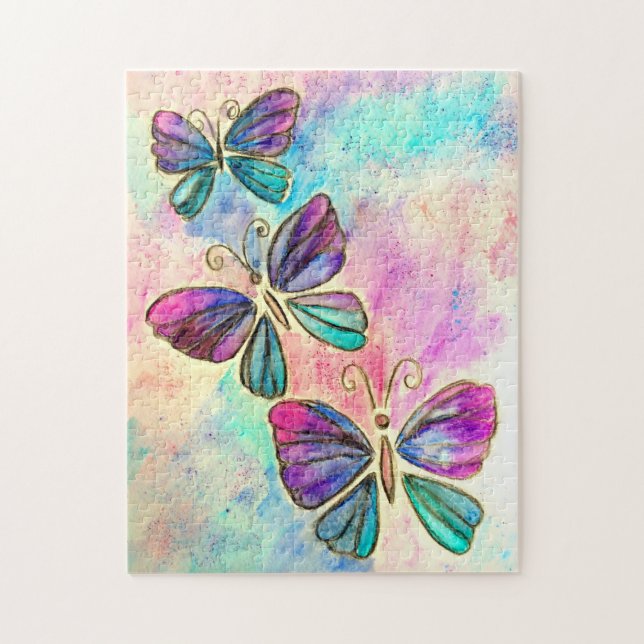 Cute Colorful Butterflies Jigsaw Puzzle (Vertical)