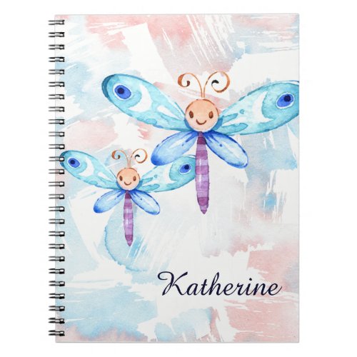 Cute Colorful Butterflies Monogram Notebook