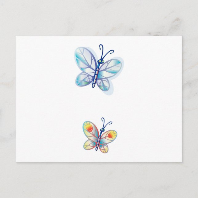 Cute Colorful Butterflies Postcard (Front)