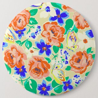 Cute colorful butterflies roses patterns