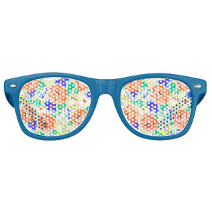 Cute colorful butterflies roses patterns retro sunglasses