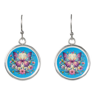 Cute, colorful butterfly  earrings