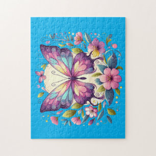 Cute, colorful butterfly jigsaw puzzle
