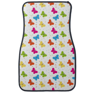 Cute Colorful Butterfly Pattern Car Floor Mat