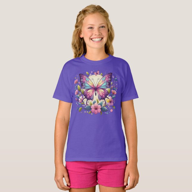 Cute, colorful butterfly  T-Shirt (Front Full)
