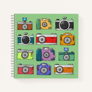 Cute colorful cameras artwork for kids Sketch Notebook
