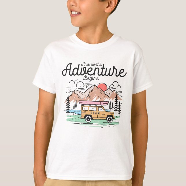 Cute Colorful Camping Family T-Shirt (Front)