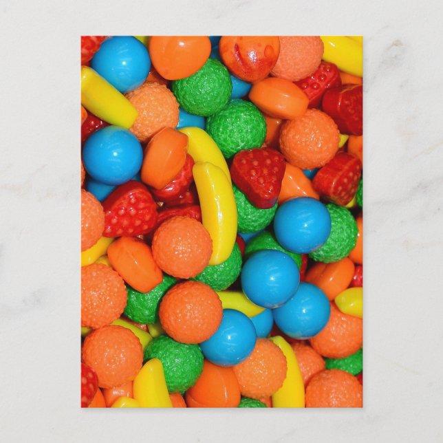 Cute Colorful Candy Pattern Postcard (Front)