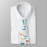 Cute Colorful Car Traffic Pattern Neck Tie
