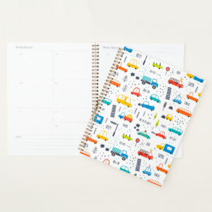 Cute Colorful Car Traffic Pattern Planner