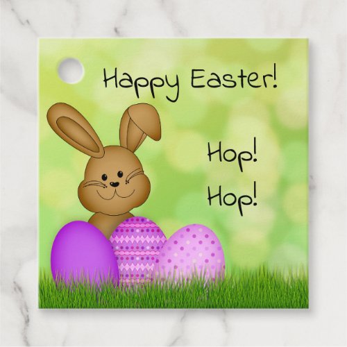 Cute Colorful Cartoon Easter Bunny Favor Tags