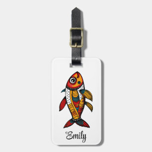 Cute colorful cartoon fish decoration luggage tag