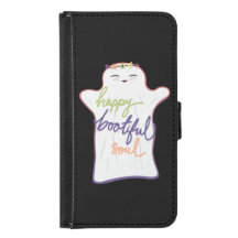 Cute Colorful Cartoon Ghost with Text