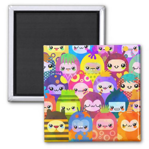 Cute Colorful Cartoon People Characters Magnet