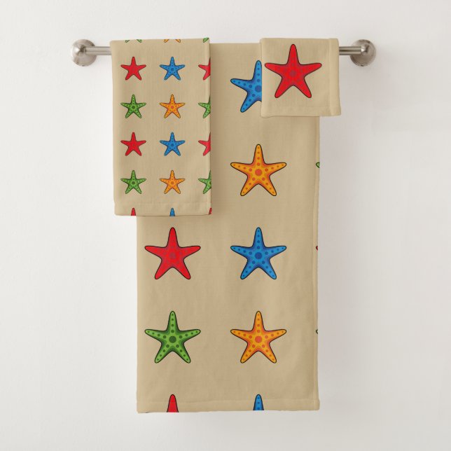 Cute Colorful Cartoon Starfish Set (Insitu)