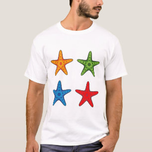Cute Colorful Cartoon Starfish Set T-Shirt