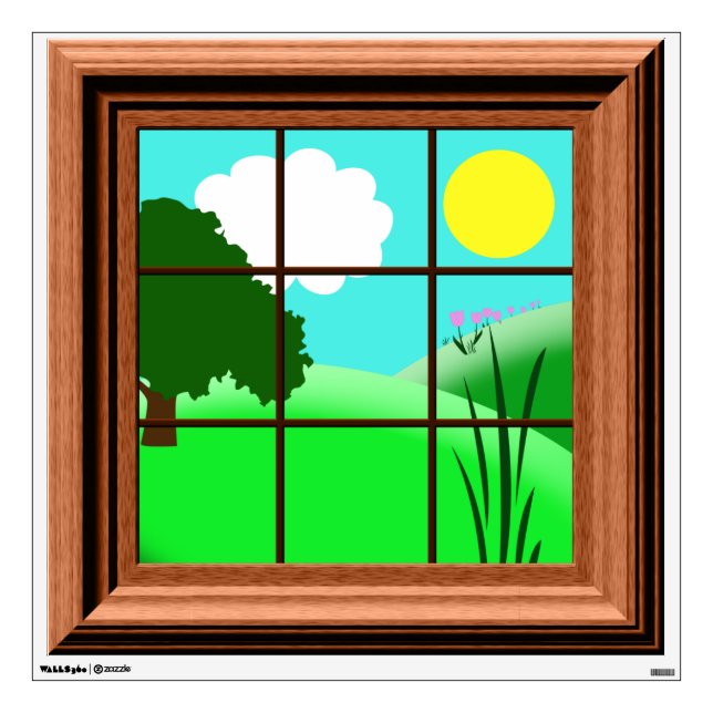 Cute Colorful Cartoon Window Decal (Front)