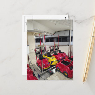 Cute Colorful Carts in Liminal Mall Space Postcard