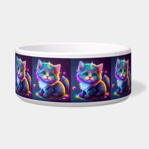 Cute Colorful Cat Digital Artwork-79827 Bowl