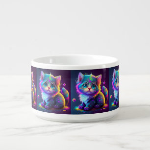 Cute Colorful Cat Digital Artwork-79827 Bowl