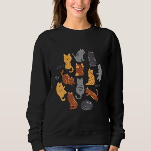 Cute Colorful Cat For Cat  Multicolor 1 Sweatshirt