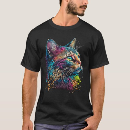 Cute colorful Cat for kitten  Colorful Kitty  5 T_Shirt