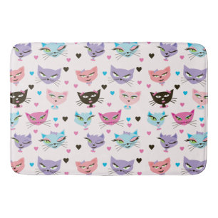 Cute Colorful Cats Bathroom Mat