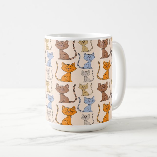 Cute Colorful Cats Mug (Front Right)