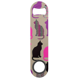 Cute Colorful Cats Pattern Bottle Opener
