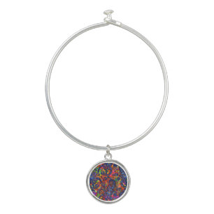 Cute colorful chakra pattern checkbook cover bangle bracelet