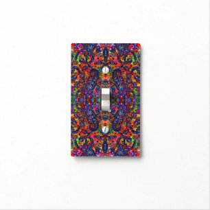 Cute colorful chakra pattern light switch cover