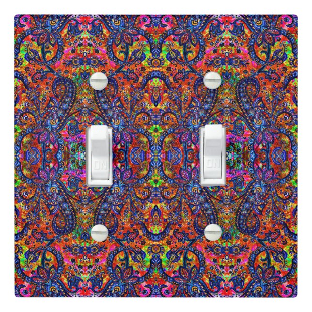 Cute colorful chakra pattern light switch cover (In Situ)