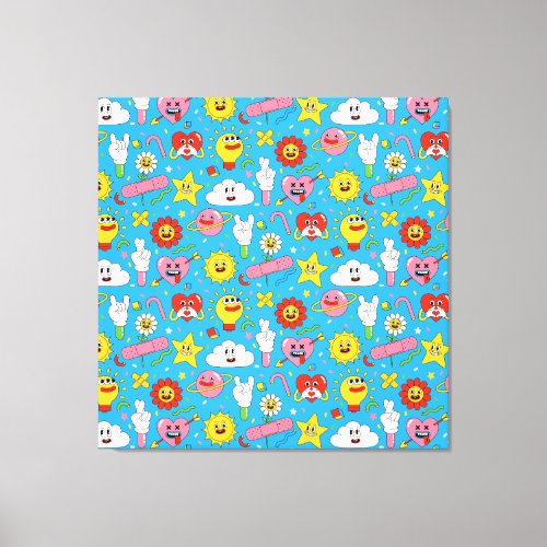 Cute Colorful Characters Pop Art Canvas