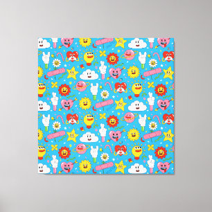 Cute Colorful Characters Pop Art Canvas Print