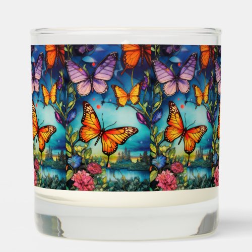 Cute Colorful Cheerful Butterfly Pattern Scented Candle